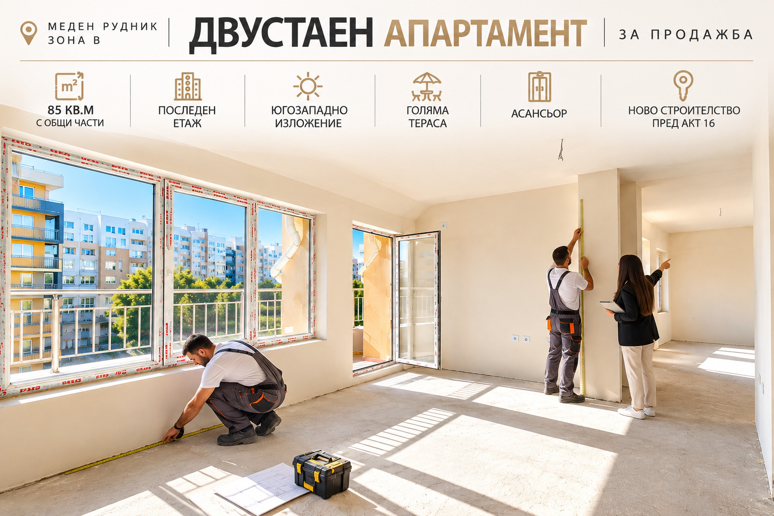 Продава 2-стаен град Бургас , Меден рудник - зона В , 84 кв.м | 13814193 — Imoti.com Продава 2-стаен град Бургас , Меден рудник - зона В , 84 кв.м | 13814193