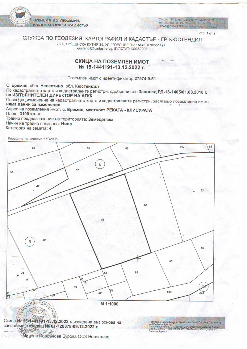 Продава ПАРЦЕЛ, област Кюстендил, с. Еремия • 17500 € • 77607713 1 — Holmes.bg Продава ПАРЦЕЛ, област Кюстендил, с. Еремия • 17500 € • 77607713 1