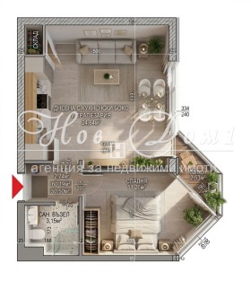 2-СТАЕН, 61 m2 - Holmes.bg 2-СТАЕН, 61 m2