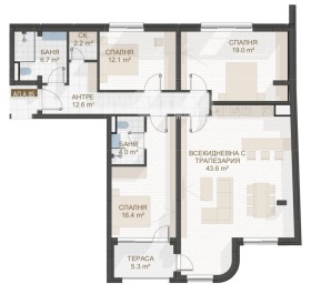 МНОГОСТАЕН, 173 m2 - Holmes.bg МНОГОСТАЕН, 173 m2