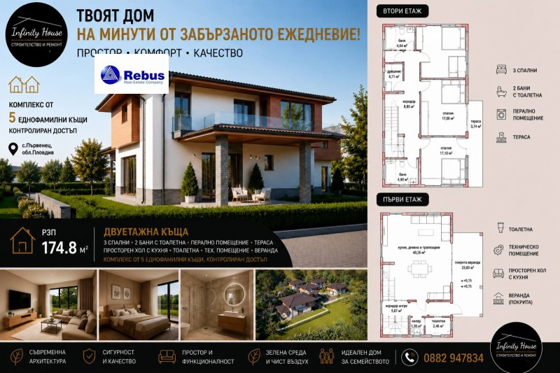 Продава КЪЩА, област Пловдив, с. Първенец • 260000 € / 508515.80 лв. • 35923617 1 — Holmes.bg Продава КЪЩА, област Пловдив, с. Първенец • 260000 € / 508515.80 лв. • 35923617 1