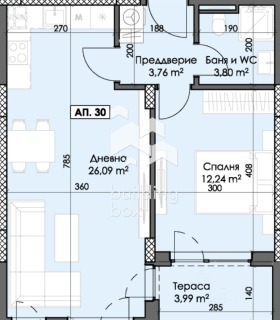 2-СТАЕН, 70 m2 - Holmes.bg 2-СТАЕН, 70 m2