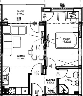 2-СТАЕН, 56 m2 - Holmes.bg 2-СТАЕН, 56 m2
