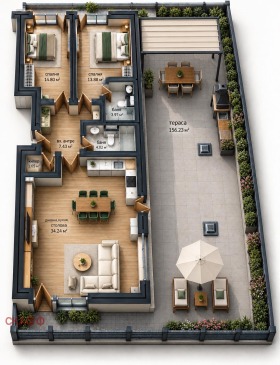3-СТАЕН, 267 m2 - Holmes.bg 3-СТАЕН, 267 m2