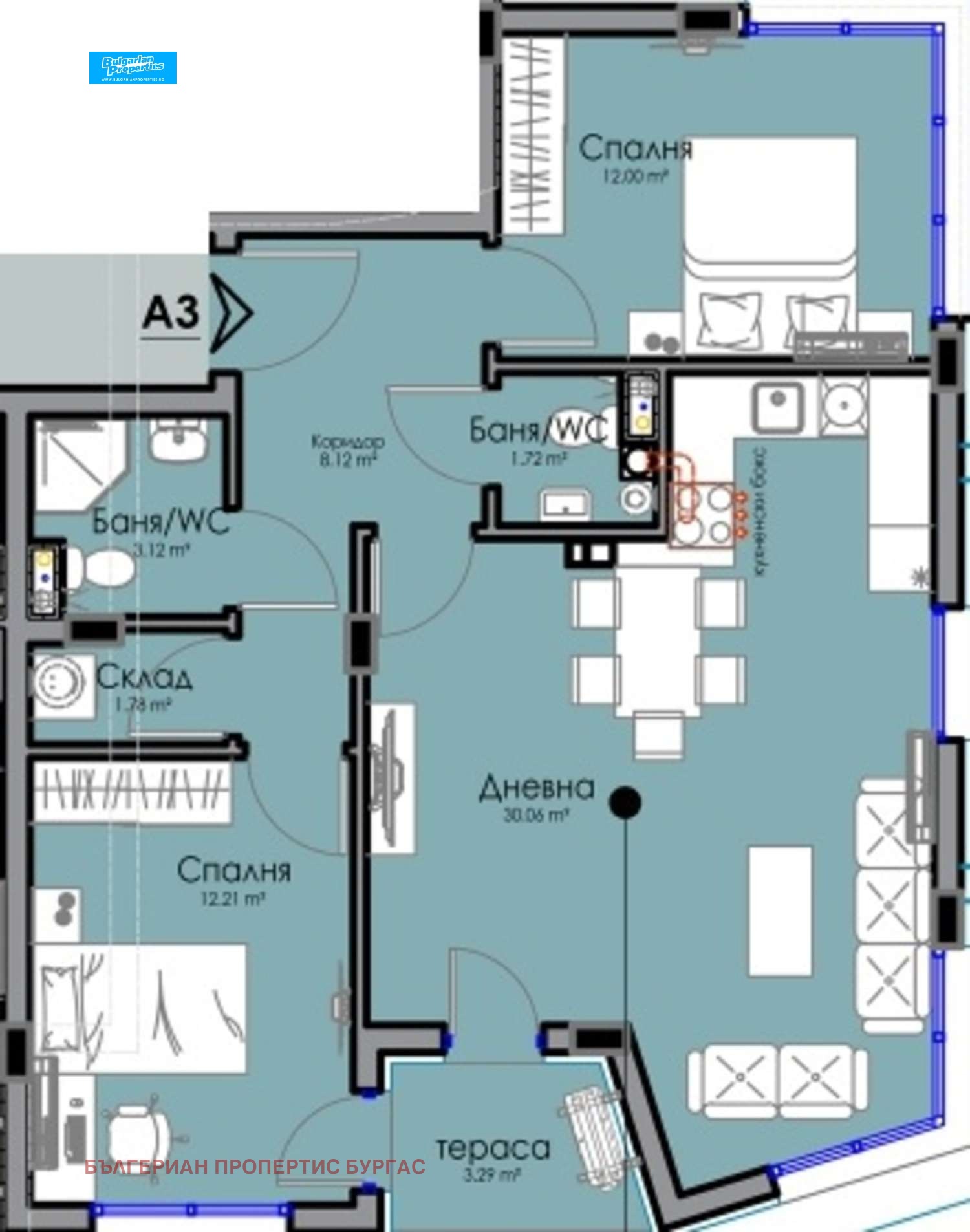 Продава 3-стаен град Бургас , Хоризонт , 98 кв.м | 79730759 — Imoti.com Продава 3-стаен град Бургас , Хоризонт , 98 кв.м | 79730759