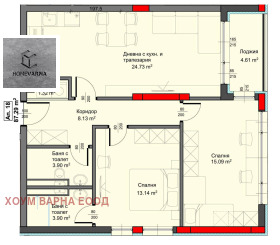3-СТАЕН, 99 m2 - Holmes.bg 3-СТАЕН, 99 m2