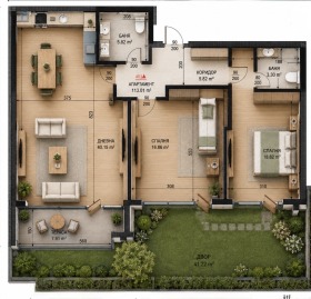 3-СТАЕН, 136 m2 - Holmes.bg 3-СТАЕН, 136 m2