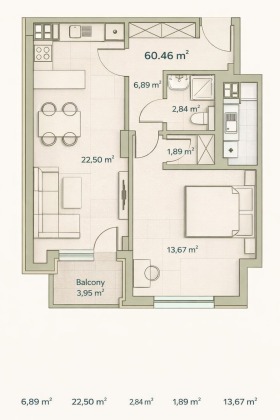 2-СТАЕН, 60 m2 - Holmes.bg 2-СТАЕН, 60 m2