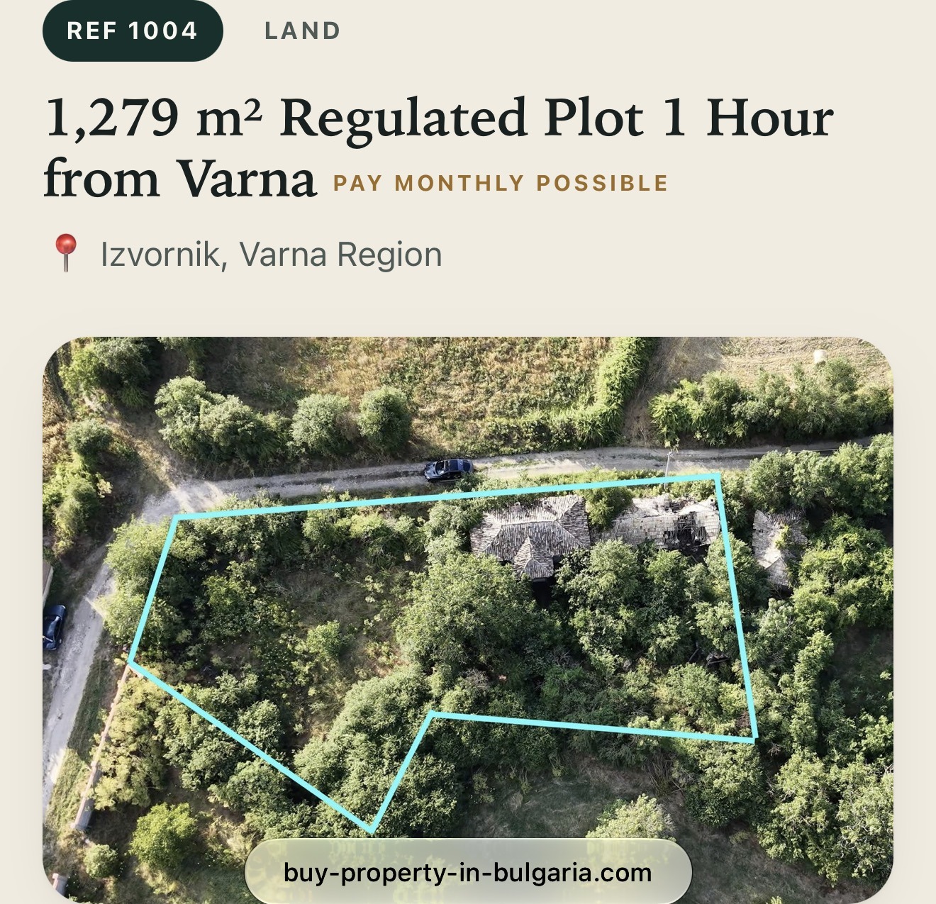 Продава Парцел област Варна , с. Изворник , 1279 кв.м | 29778369 — Imoti.com Продава Парцел област Варна , с. Изворник , 1279 кв.м | 29778369