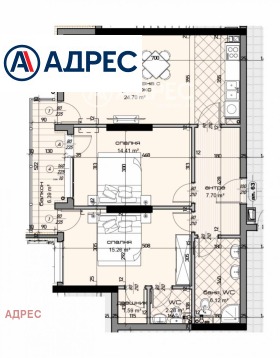 3-СТАЕН, 110 m2 - Holmes.bg 3-СТАЕН, 110 m2