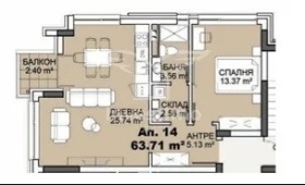 Обява Продава 2-СТАЕН,град София, Карпузица