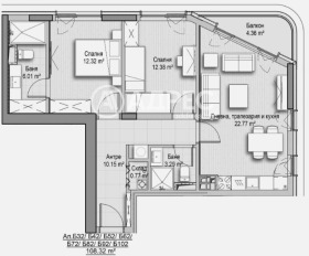 3-СТАЕН, 108 m2 - Holmes.bg 3-СТАЕН, 108 m2