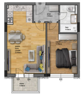 2-СТАЕН, 64 m2 - Holmes.bg 2-СТАЕН, 64 m2
