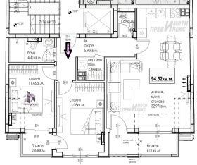 3-СТАЕН, 114 m2 - Holmes.bg 3-СТАЕН, 114 m2