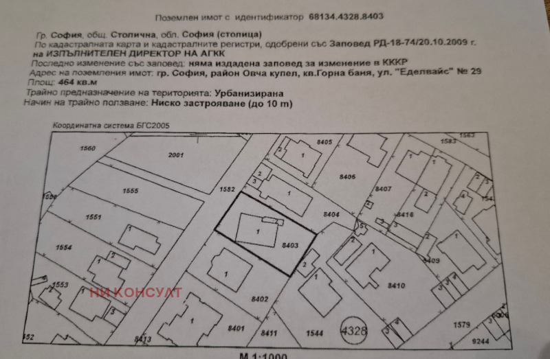 Продава ПАРЦЕЛ, град София, Горна баня • 160000 € / 312932.80 лв. • 17149344 1 — Holmes.bg Продава ПАРЦЕЛ, град София, Горна баня • 160000 € / 312932.80 лв. • 17149344 1
