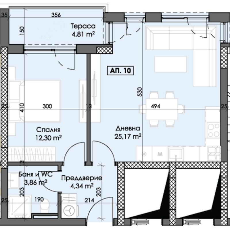 Satılık  1 yatak odası Plovdiv , Trakiya , 72 metrekare | 41864161 - görüntü [4]