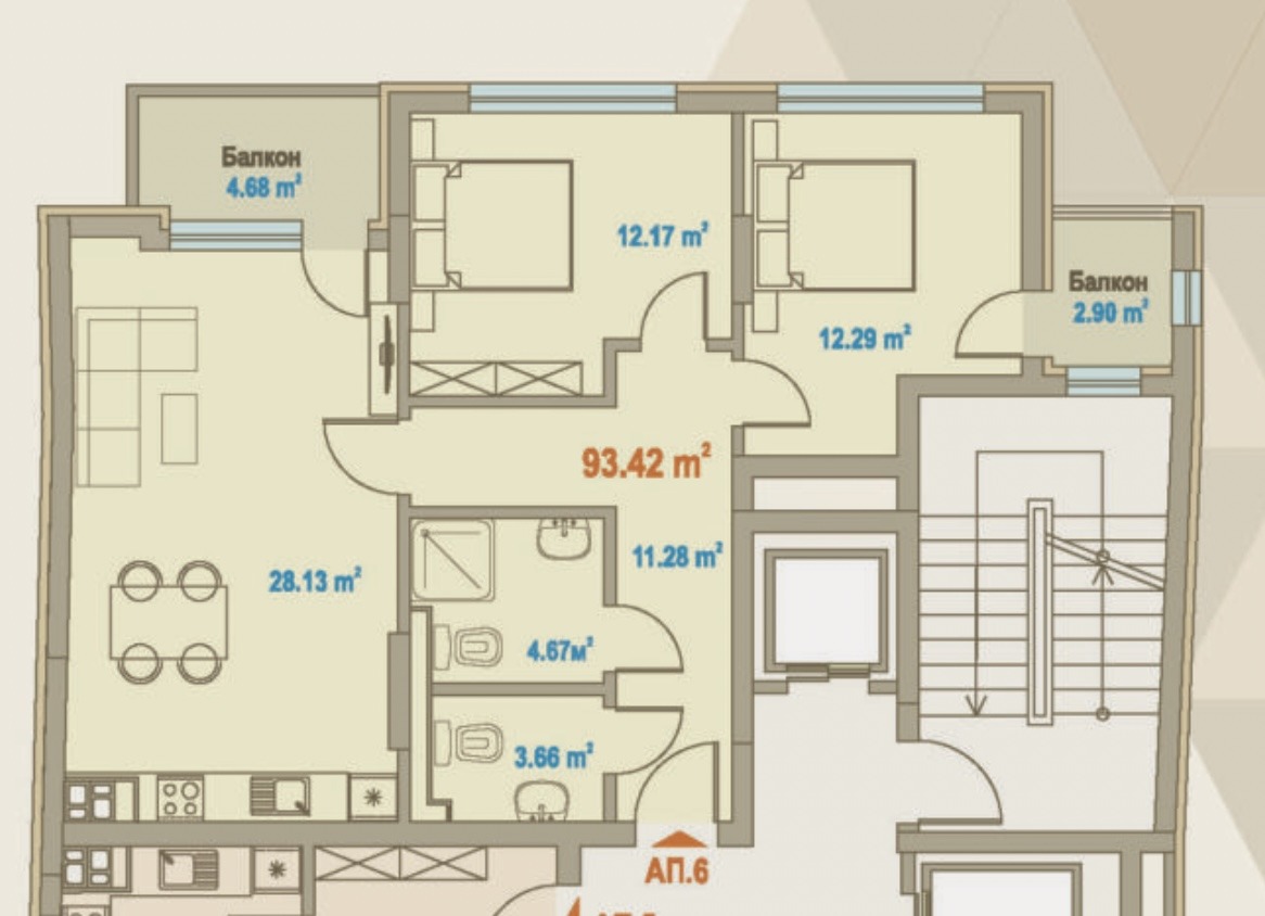 Продава 3-СТАЕН, гр. София, Зона Б-19, снимка 3 - Апартаменти - 54239714