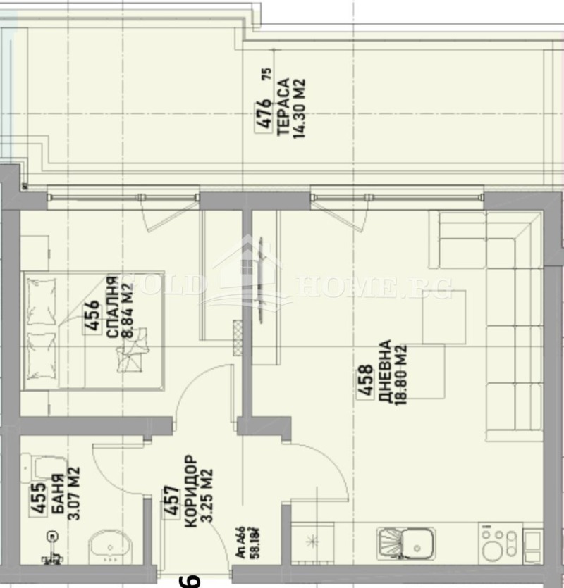 Продава 2-СТАЕН, гр. Пловдив, Южен, снимка 2 - Апартаменти - 53071401
