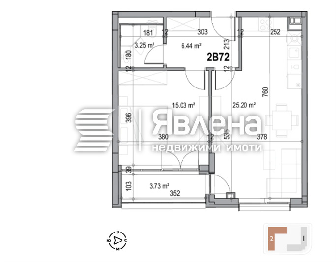 Продава 2-СТАЕН, гр. Пловдив, Христо Смирненски, снимка 2 - Апартаменти - 53330612