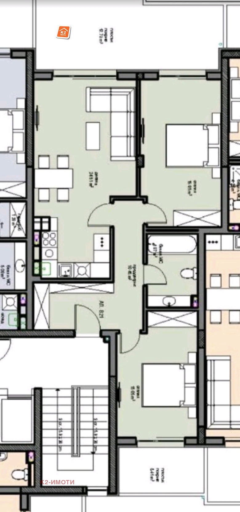Продава 3-СТАЕН, гр. София, Малинова долина, снимка 6 - Апартаменти - 55299540