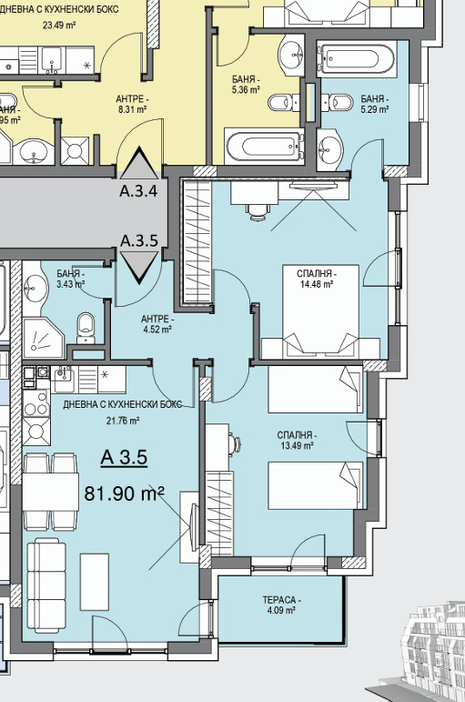 Продава 3-СТАЕН, гр. София, Малинова долина, снимка 14 - Апартаменти - 54396859