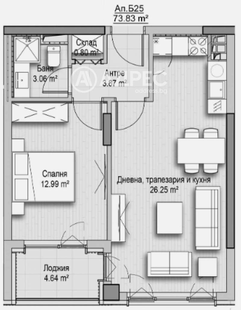 Продается  1 спальня София , Хладилника , 74 кв.м | 65213622