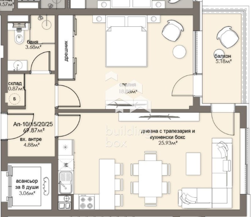Продава 2-СТАЕН, гр. София, Люлин 5, снимка 2 - Апартаменти - 53312653
