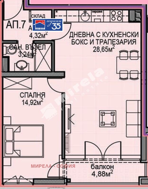 Продава 2-СТАЕН, гр. София, Обеля 2