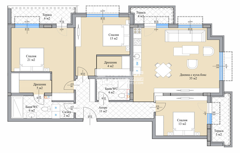 Na sprzedaż  3+ sypialni Plowdiw , Ostromila , 175 mkw | 72651423 - obraz [4]