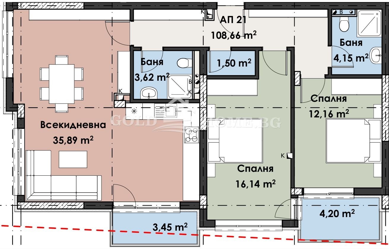Продава 3-СТАЕН, гр. Пловдив, Кършияка, снимка 2 - Апартаменти - 55217354