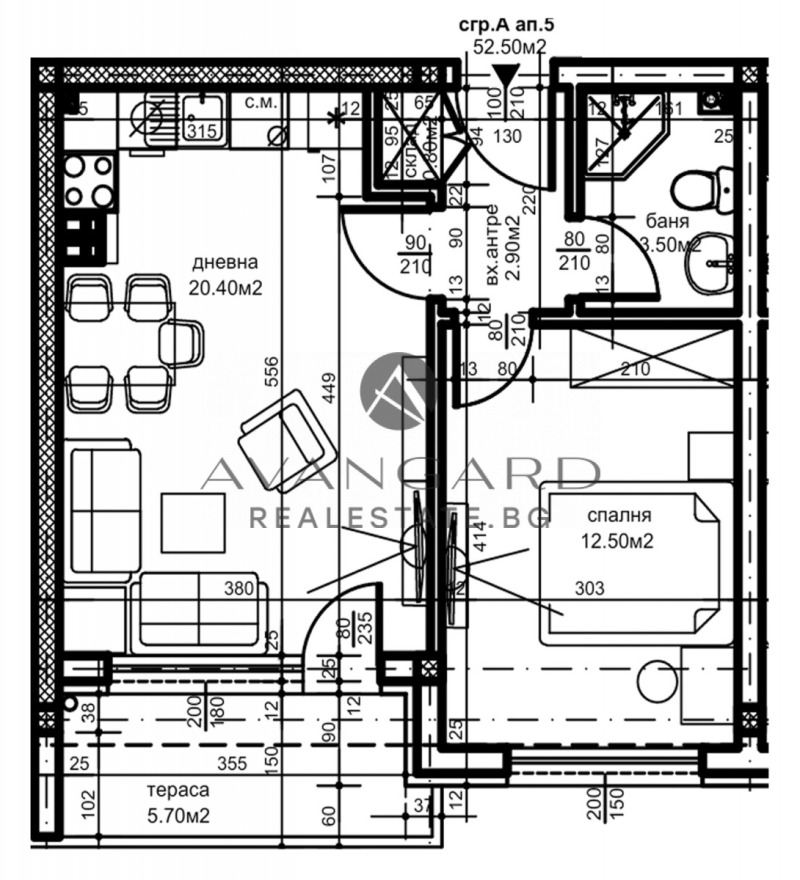 Продава  2-стаен град Пловдив , Беломорски , 60 кв.м | 78867228 - изображение [6]