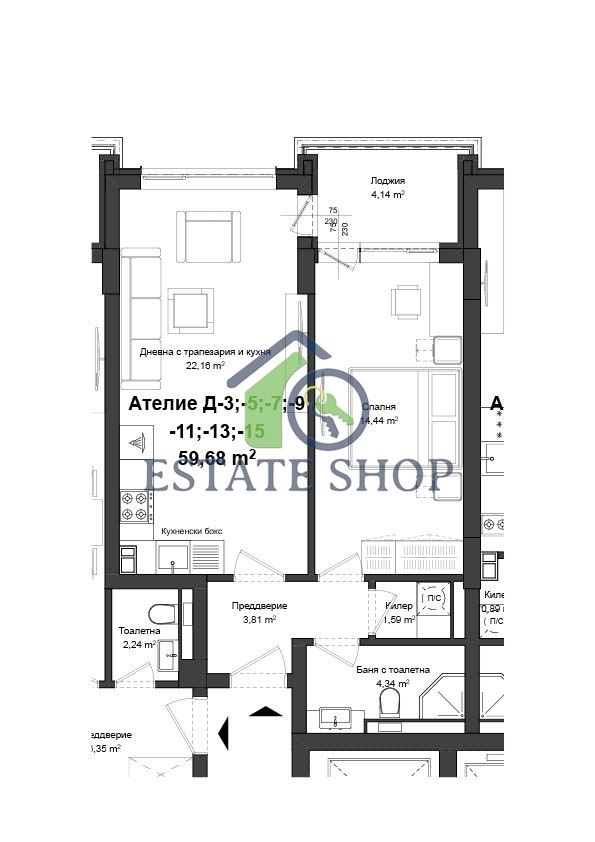 Продава 2-СТАЕН, гр. Пловдив, Гагарин, снимка 2 - Апартаменти - 55390341