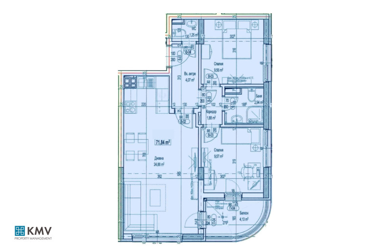 Till salu  2 sovrum Sofia , Studentski grad , 87 kvm | 22082274 - bild [3]