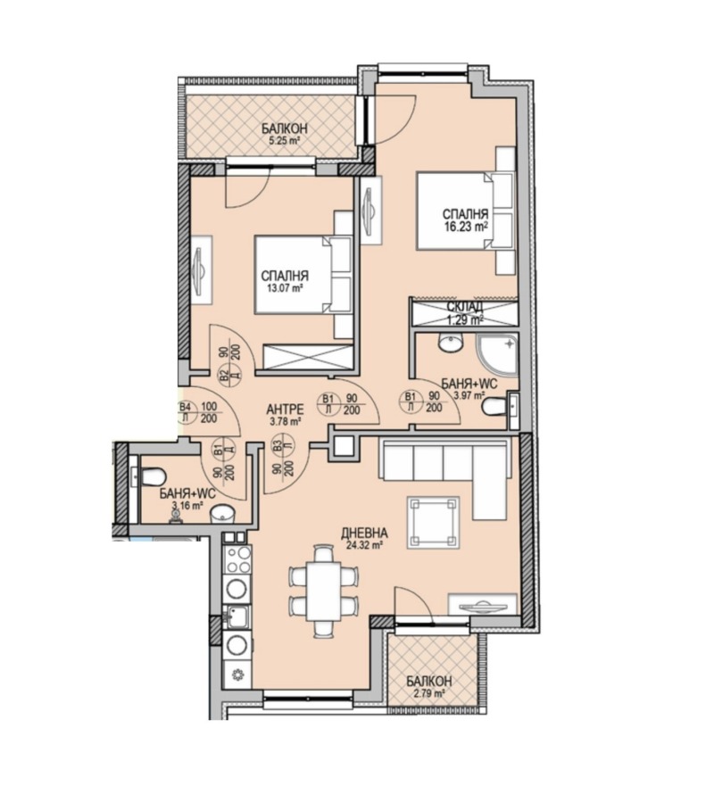 En venta  2 dormitorios Sofia , Krastova vada , 102 metros cuadrados | 37307200