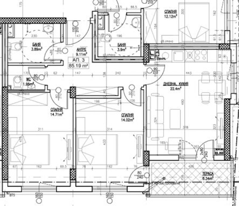 Продаја  2 спаваће собе Софија , Карпузица , 100 м2 | 29778588