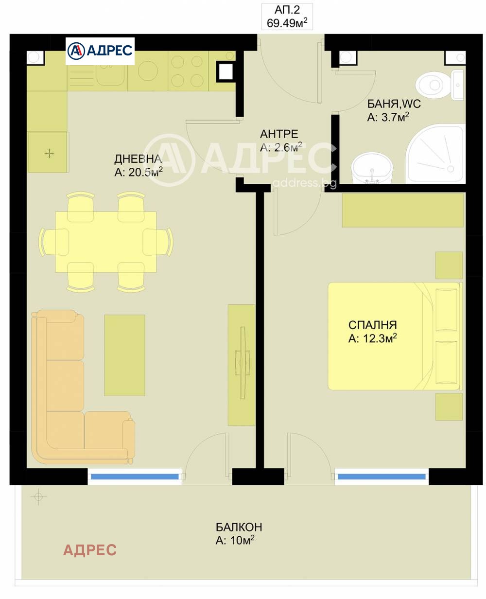 Продава 2-СТАЕН, гр. Варна, Гранд Мол, снимка 3 - Апартаменти - 53902419