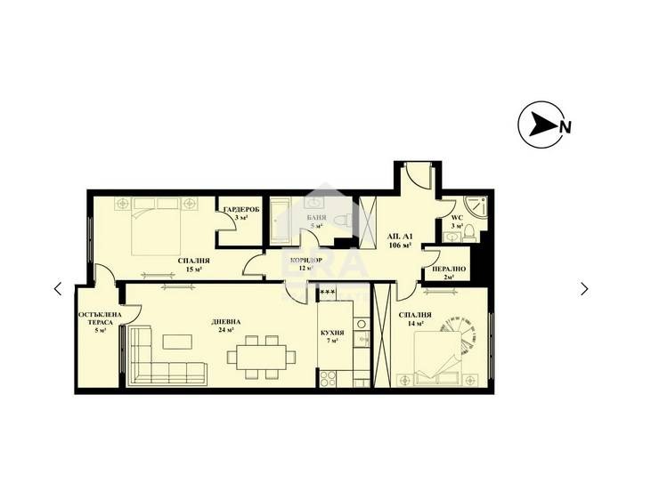 Продаја  2 спаваће собе Софија , Лјулин 5 , 125 м2 | 66816734 - слика [4]