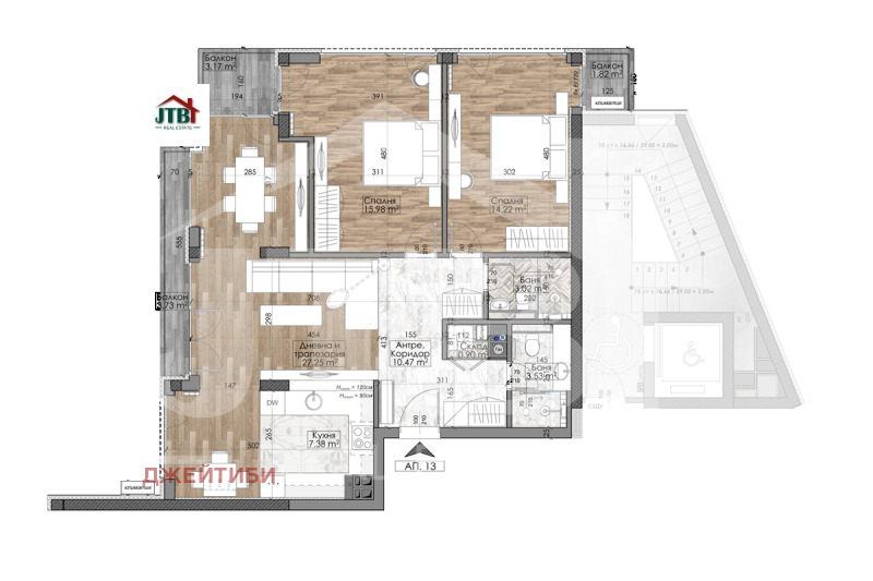 Продава 3-СТАЕН, гр. София, Гоце Делчев, снимка 4 - Апартаменти - 52447139