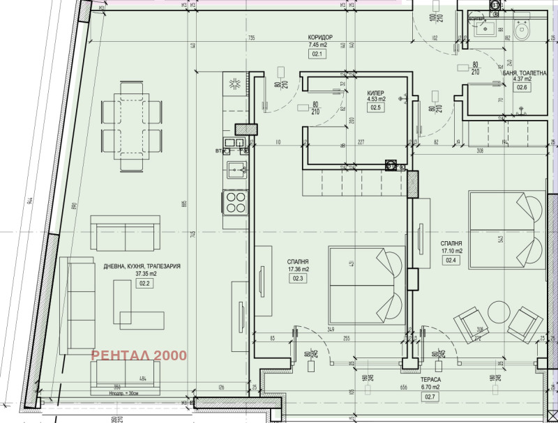 In vendita  2 camere da letto Plovdiv , Kiuchuk Parig , 125 mq | 72873715 - Immagine [3]