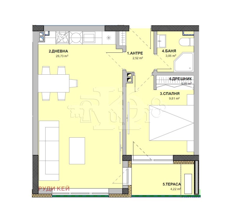 Продава 2-СТАЕН в град Варна, Виница - 62 кв.м / 98 000 € » 191 671.34 лв., РУДИ КЕЙ
