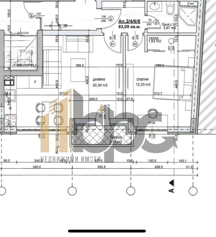 Na sprzedaż  1 sypialnia Sofia , Nadeżda 4 , 63 mkw | 28799635 - obraz [2]