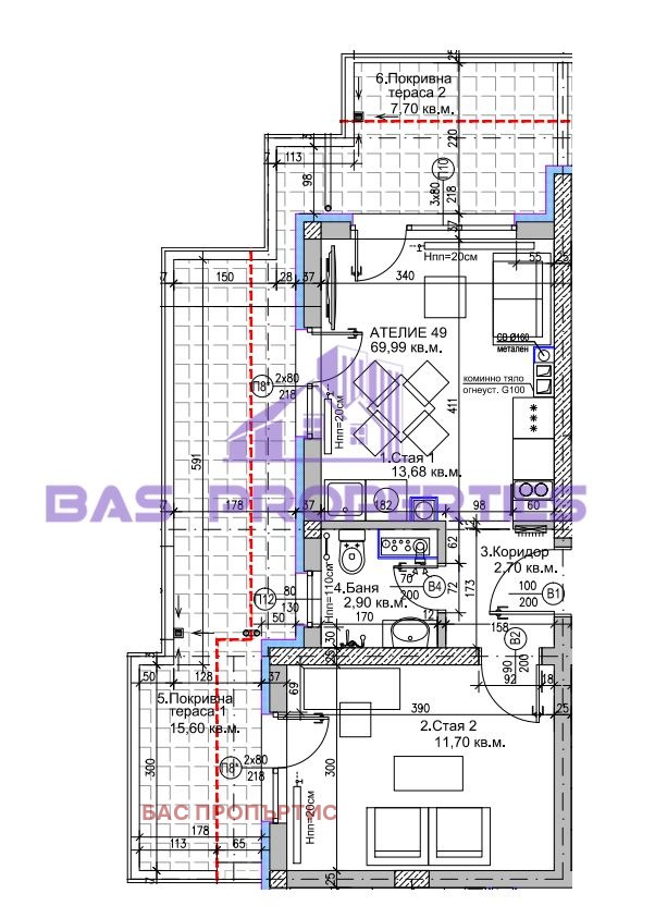 Продаја  1 спаваћа соба Софија , Лјулин 5 , 80 м2 | 58571290 - слика [3]