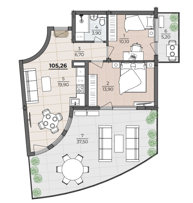 Продава 3-СТАЕН, гр. Варна, м-т Ален мак, снимка 9 - Aпартаменти - 49083791