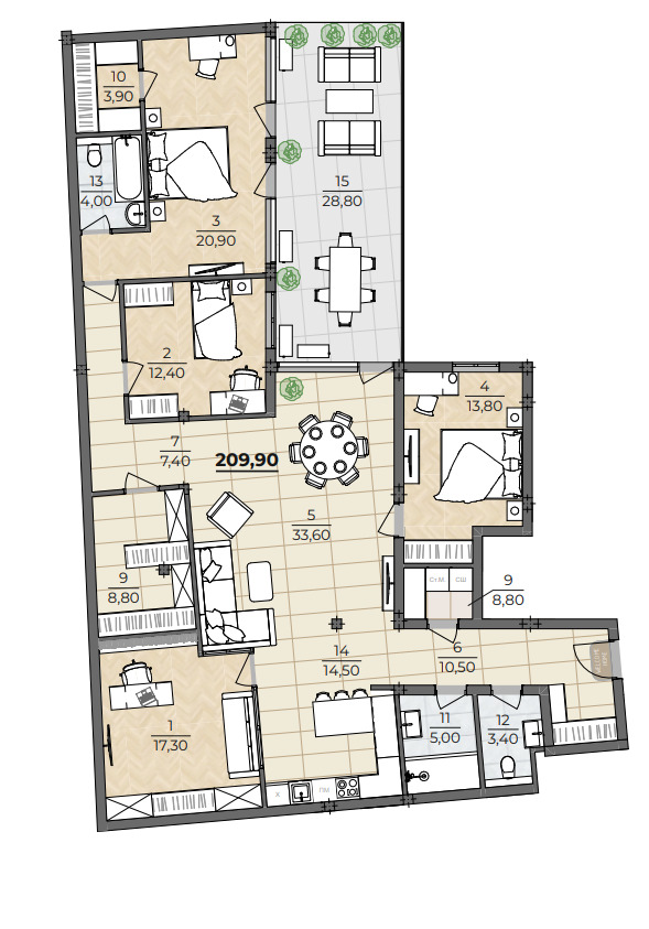 Продава 3-СТАЕН, гр. Варна, м-т Ален мак, снимка 4 - Aпартаменти - 49083791