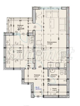 1 Schlafzimmer Kajsiewa gradina, Warna