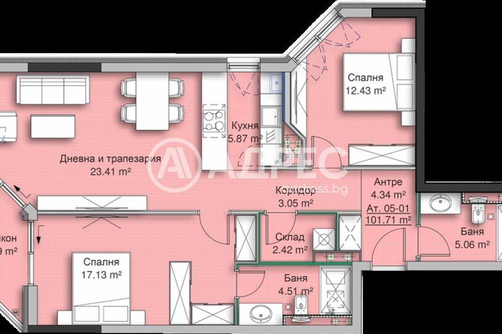 Продава 3-СТАЕН, гр. София, Кръстова вада, снимка 4 - Апартаменти - 55912267