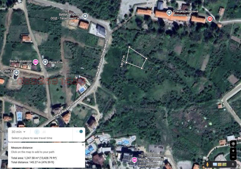 Продава ПАРЦЕЛ в област Кюстендил, гр. Сапарева баня - 1109 кв.м / 75 000 € » 146 687.25 лв.
