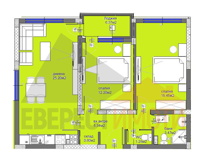 Продава 3-СТАЕН, гр. Пловдив, Христо Смирненски, снимка 2 - Апартаменти - 52701225