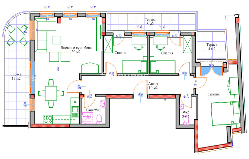 Na prodej  3+ ložnice Plovdiv , Centar , 145 m2 | 50905207 - obraz [2]