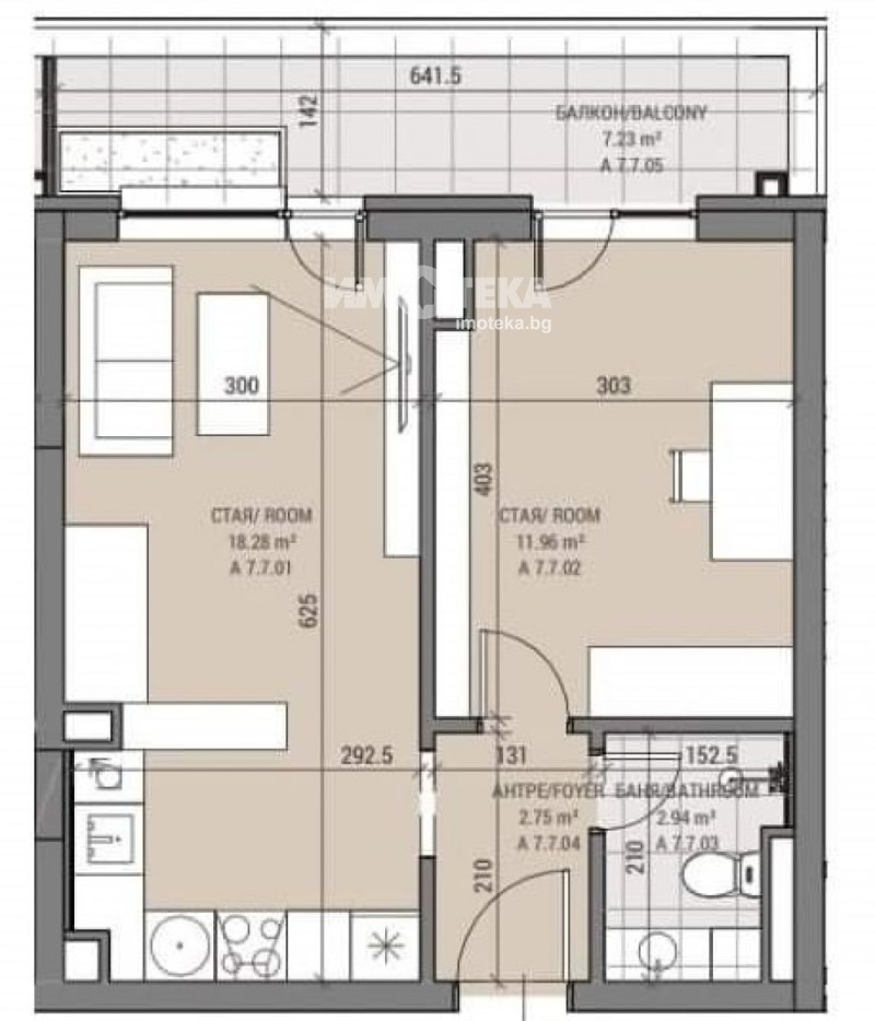 Na prodej  1 ložnice Sofia , Ovča kupel 2 , 65 m2 | 89678298 - obraz [2]